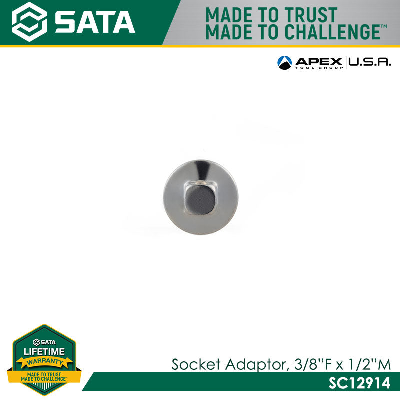 Sata SC12914 Socket Adaptor, 3/8"F x 1/2"M Secondary image