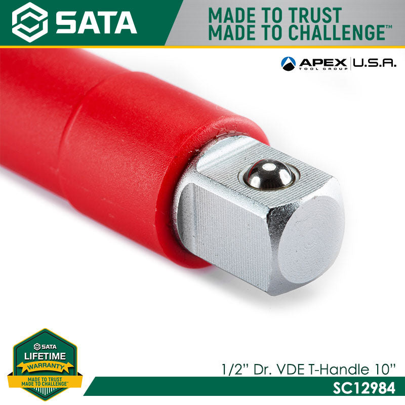 Sata SC12984 1/2" Dr. VDE T-Handle 200mm - view 2