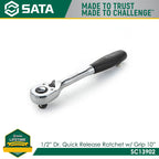 Sata SC13902 1/2" Dr. Quick Release Ratchet with Grip 10" - view 2