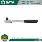 Sata SC13902 1/2" Dr. Quick Release Ratchet with Grip 10" - view 3