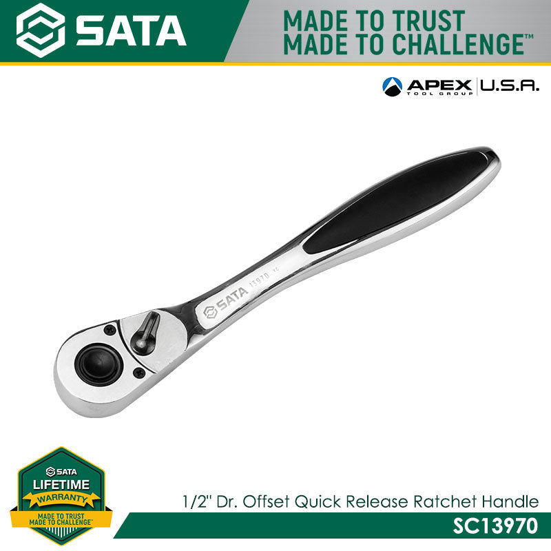Sata SC13970 1/2" Dr. Offset Quick Release Ratchet Handle Main image