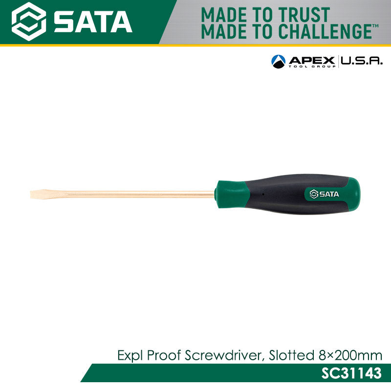 Sata SC31143 Explosion Proof Screwdriver, Slotted 8x200mm Main image