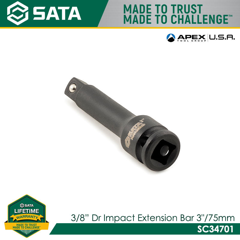 Sata SC34701 3/8" Dr Impact Extension Bar 3"/75mm - view 2