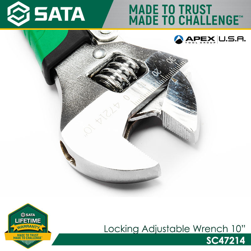 Sata SC47214 10" Locking Adjustable Wrench - view 3