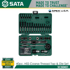 Sata SC50451 40Pc. HSS Coarse Thread Tap & Die Set