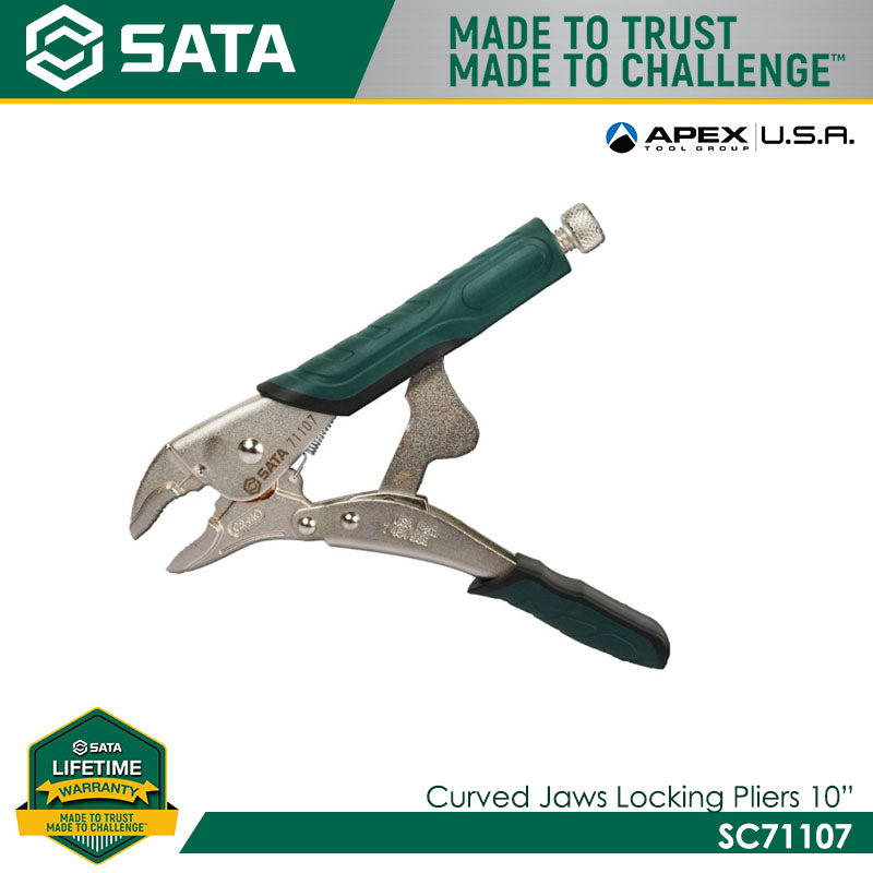 Sata SC71107 Quick Release Locking Pliers, Curved Jaw 10" - view 2