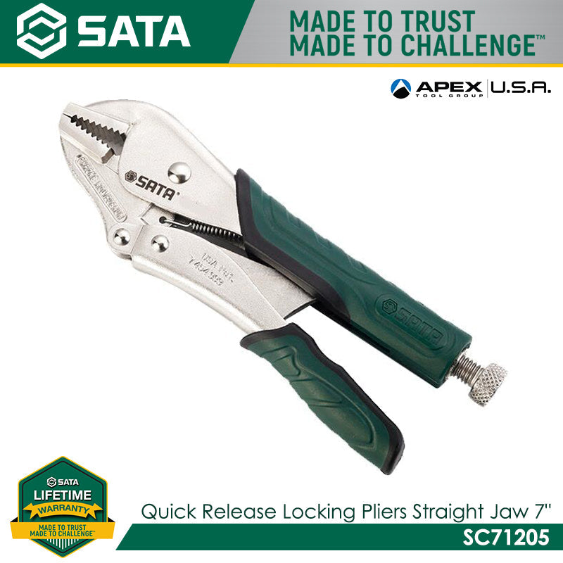 Sata SC71205 Quick Release Locking Pliers, Straight Jaw 7" Main image