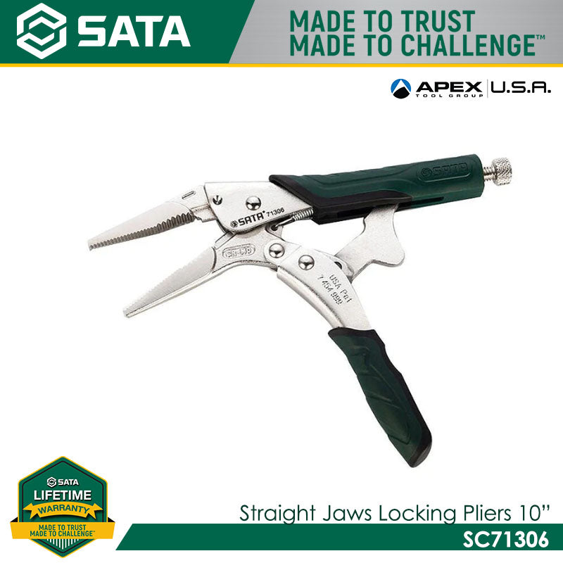Sata SC71306 Quick Release Locking Pliers, Long Nose 9" - view 2