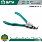 Sata SC72002 External Snap Ring Pliers 7" Curved Tips - view 2