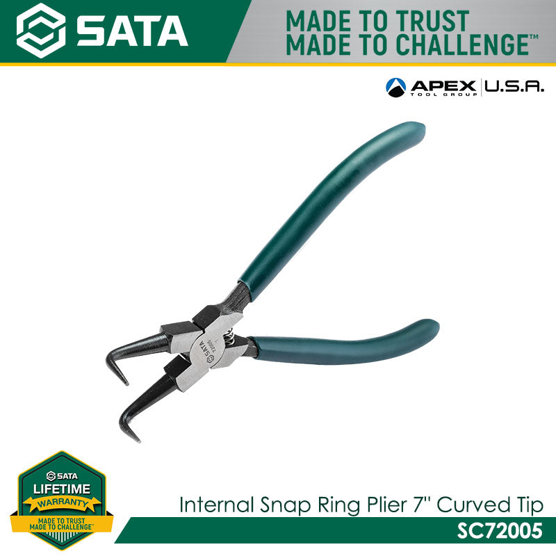 Sata SC72005 Internal Snap Ring Pliers 7" Curved Tips Main image