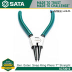 Sata SC72012 German Style External Snap Ring Pliers 7" Straight Tips - view 2