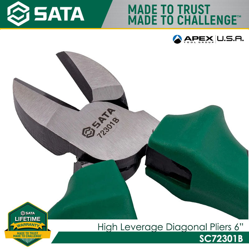 Sata SC72301B High Leverage Diagonal Pliers 6" - view 2
