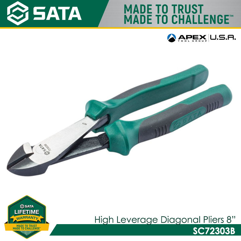 Sata SC72303B High Leverage Diagonal Pliers 8" - view 2