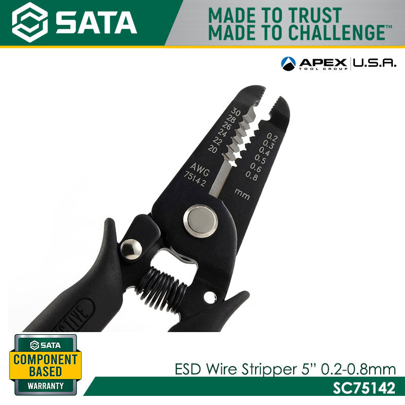 Sata SC75142 ESD Wire Stripper 5" 0.2-0.8mm - view 3