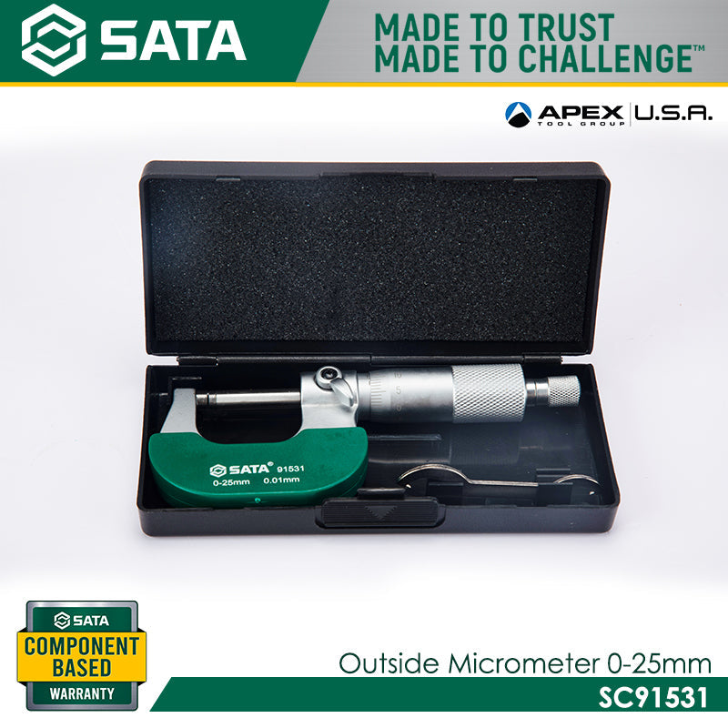 Sata SC91531 Outside Micrometer 0-25mm - view 2
