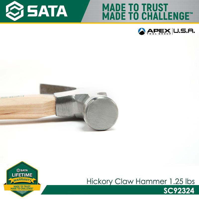 Sata SC92324 Hickory Claw Hammer 1.25lbs - view 2