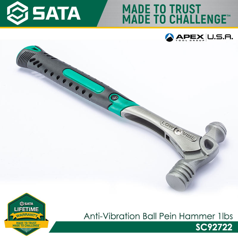 Sata SC92722 Anti-Vibration Ball Pein Hammer 1lb - view 2