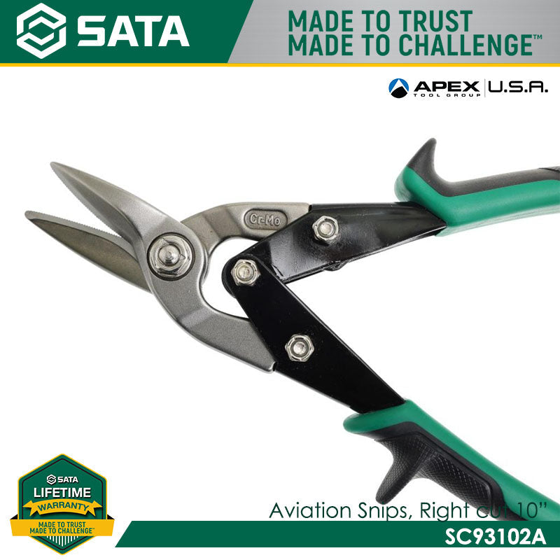 Sata SC93102A Aviation Snips Right Cut 10" Secondary image