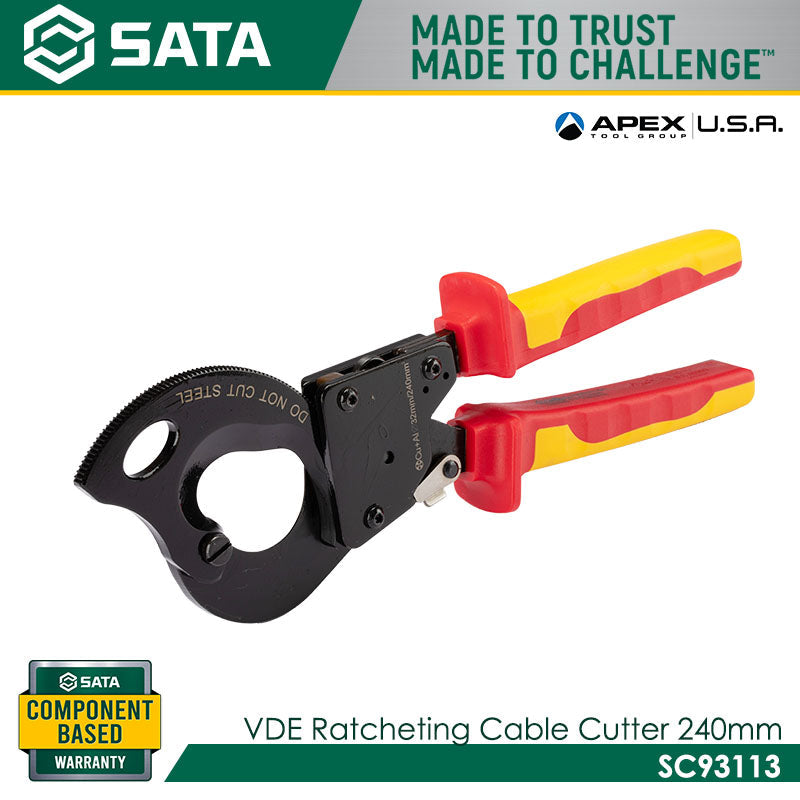 Sata SC93113 VDE Insulated Ratcheting Cable Cutter 240mm² Secondary image