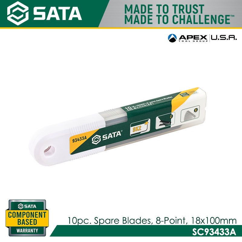 Sata SC93433A 10Pc. Spare Blades, 8-Point, 18x100mm - view 2