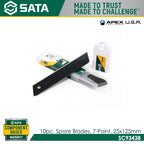 Sata SC93438 10Pc. Spare Blades, 7-Point, 25x125mm