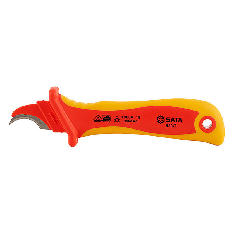 Sata SC93471 VDE Insulated Cable Knife, Hooked Blade Main image