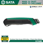 Sata SC93483 Rubber Grip Snap-Off Knife, 7-Point, 25x125mm - view 3