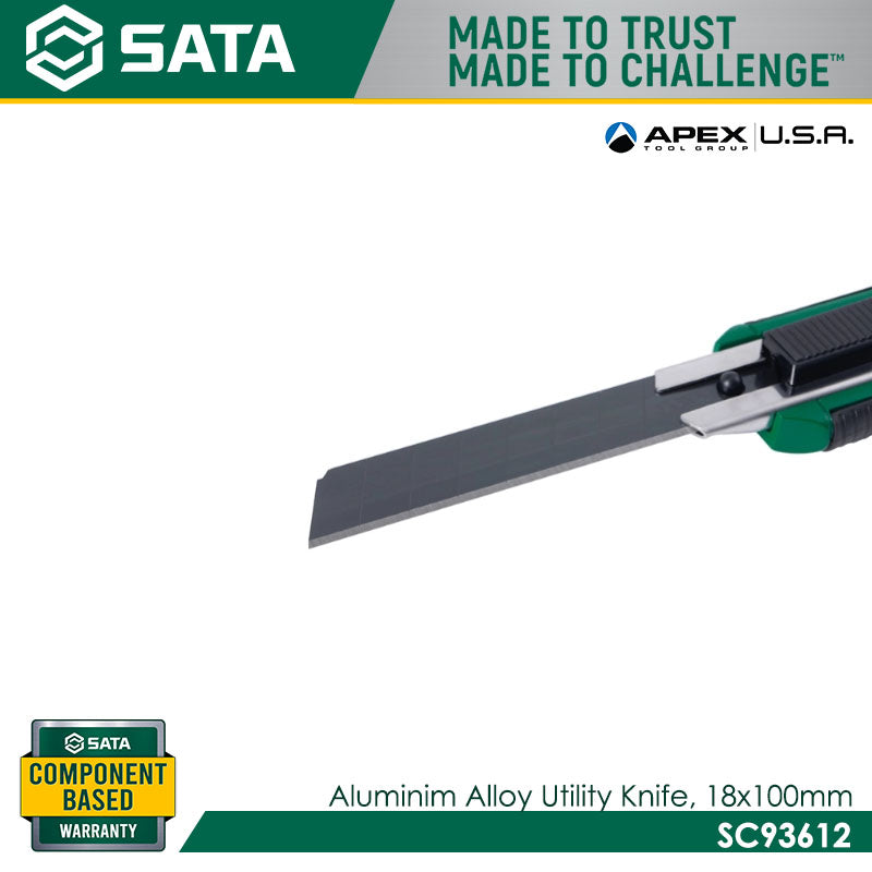 Sata SC93612 Aluminum Alloy Utility Knife, 18x100mm - view 2