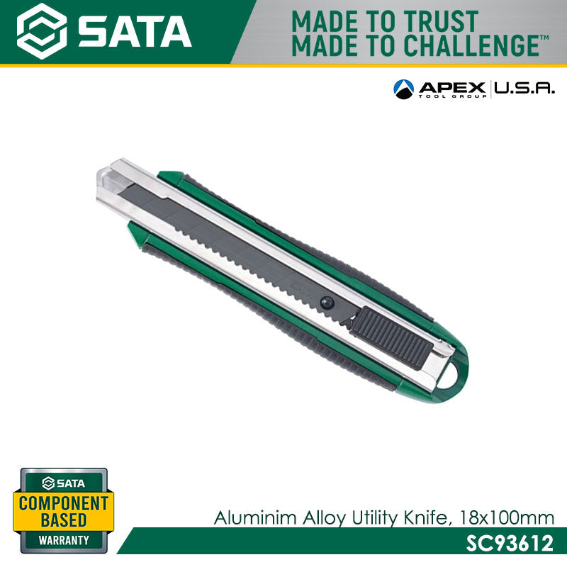 Sata SC93612 Aluminum Alloy Utility Knife, 18x100mm Main image
