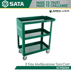 Sata SC95222A 3 Tray Multipurpose Tool Cart