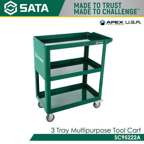 Sata SC95222A 3 Tray Multipurpose Tool Cart