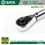 Sata SC96211 1/4" Dr. Adjustable Torque Wrench 1-5Nm - view 2