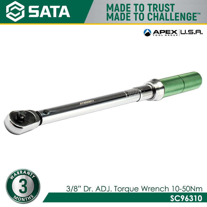 Sata SC96310 3/8" Dr. Adjustable Torque Wrench 10-50Nm Main image