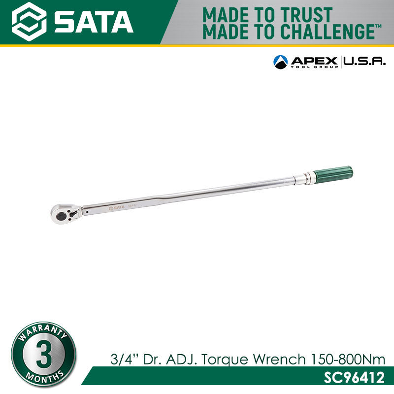 Sata SC96412 3/4" Dr. Adjustable Torque Wrench 150-800Nm Main image