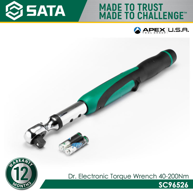 Sata SC96526 1/2" Dr. Electronic Torque Wrench 40-200Nm Secondary image