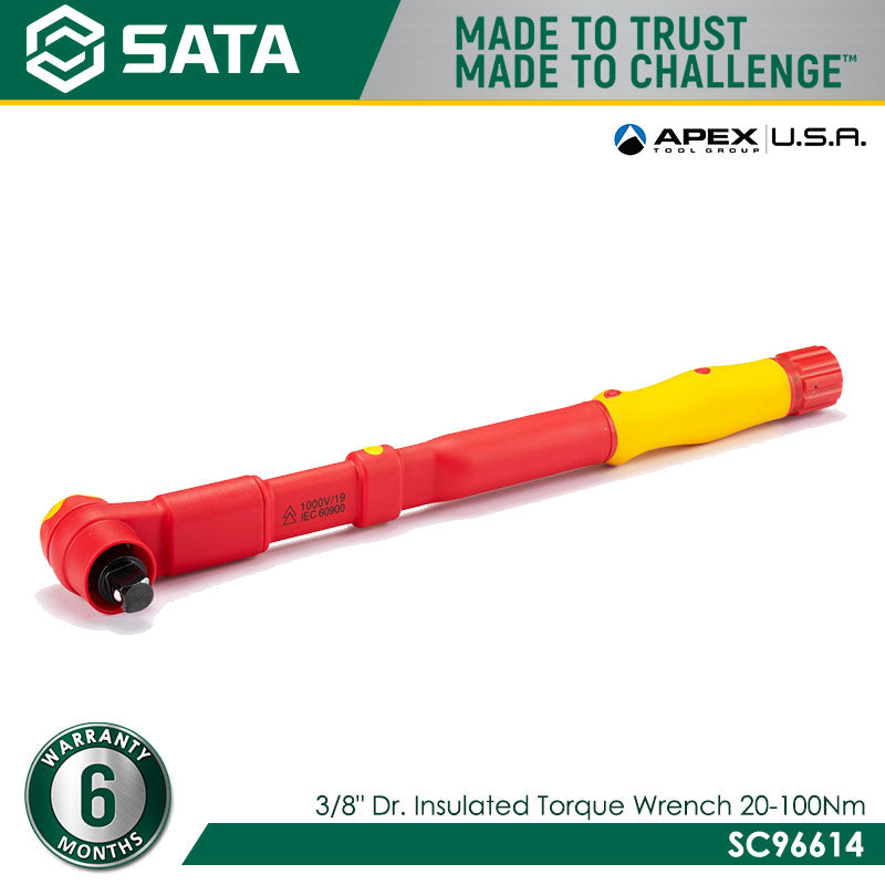 Sata SC96614 3/8" Dr. Insulated Torque Wrench 20-100Nm Main image