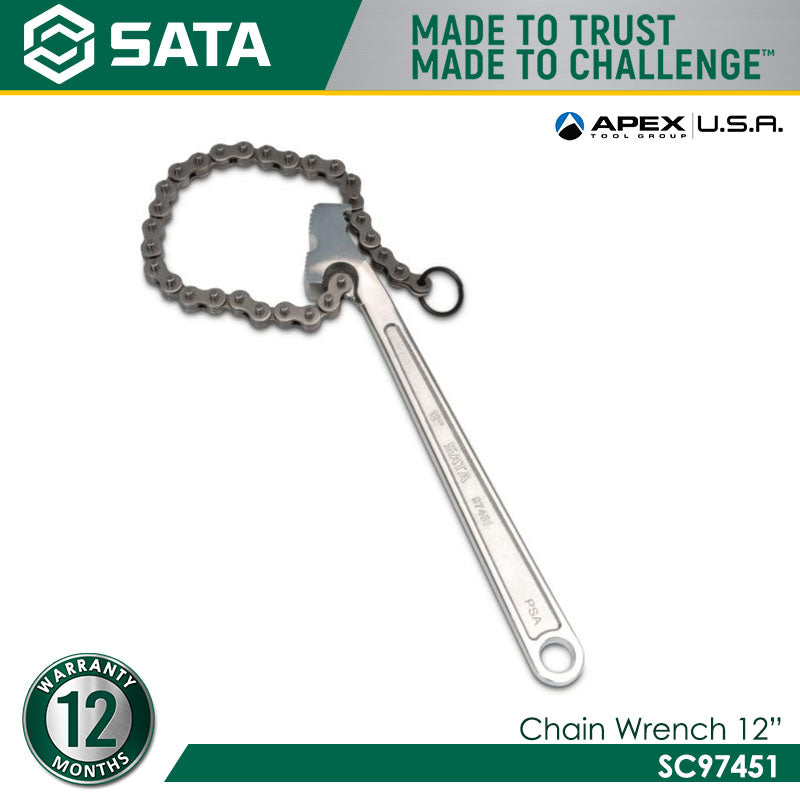 Sata SC97451 Chain Pipe Wrench 12" Secondary image