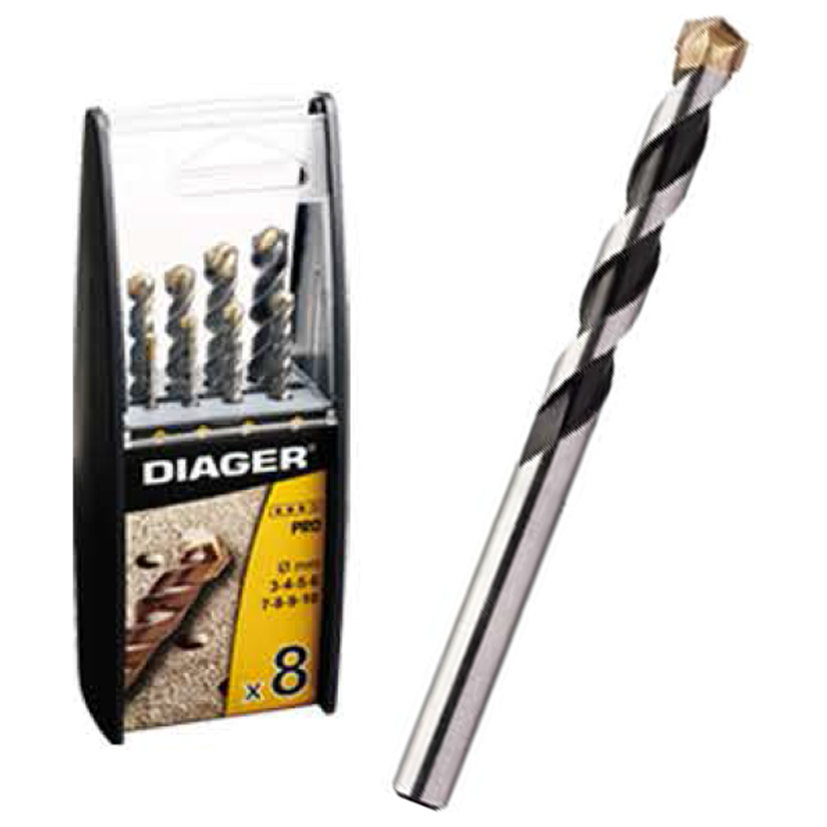 Diager 299B Masonry Drill Bit Set 8Pcs (Mega) | Diager by KHM Megatools Corp. Main image