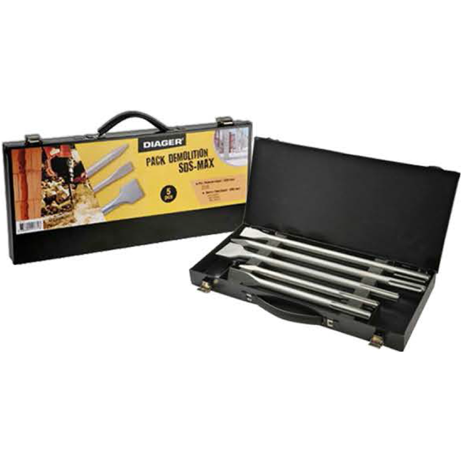 Diager 314C Chisel Bit SDS-Max Set 5Pcs | Diager by KHM Megatools Corp. Main image