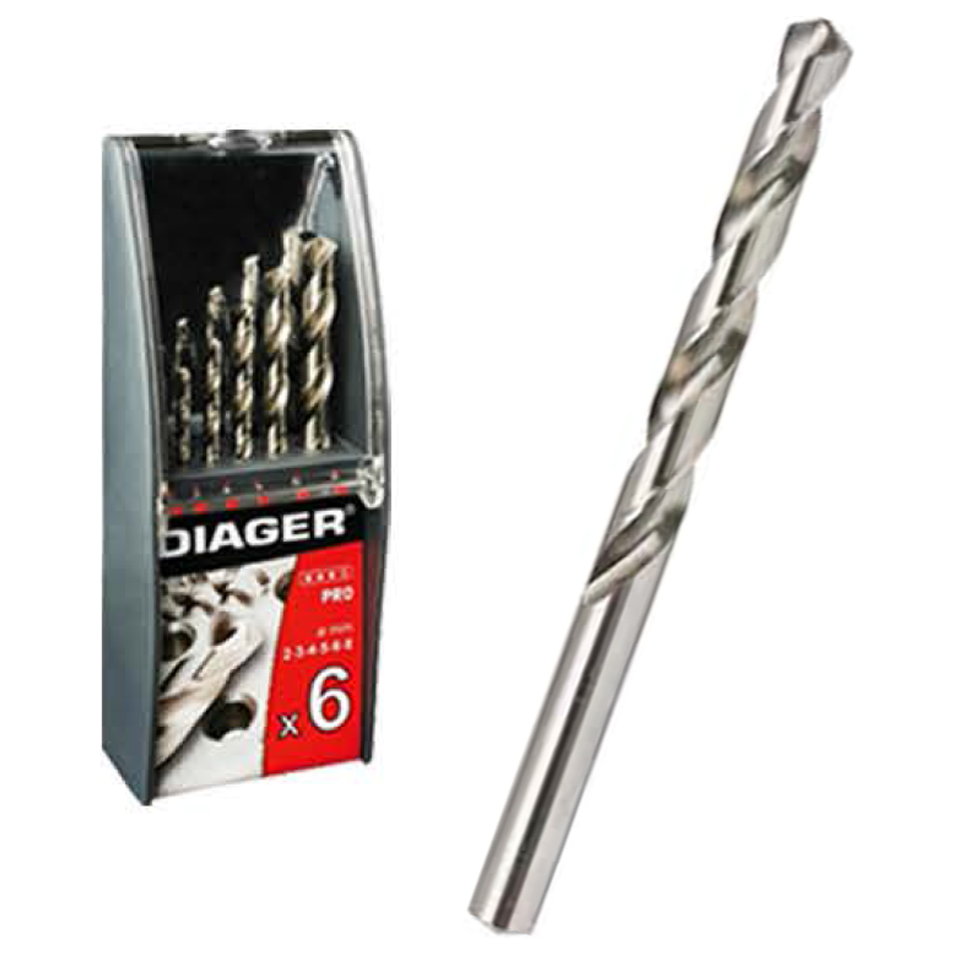 Diager 700C HSS-G Fully Ground Drill Bit Set 6Pcs | Diager by KHM Megatools Corp. Main image