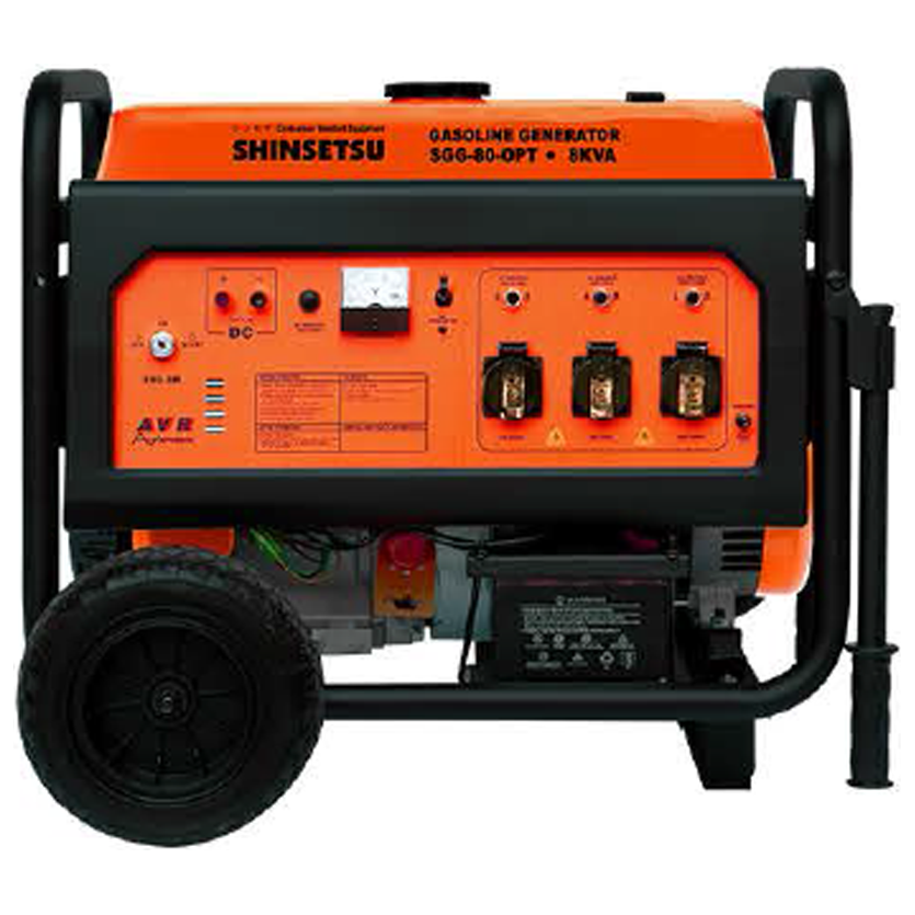 Shinsetsu SGG-80-0PT Portable Gasoline Generator 8kVA | Shinsetsu by KHM Megatools Corp. Main image