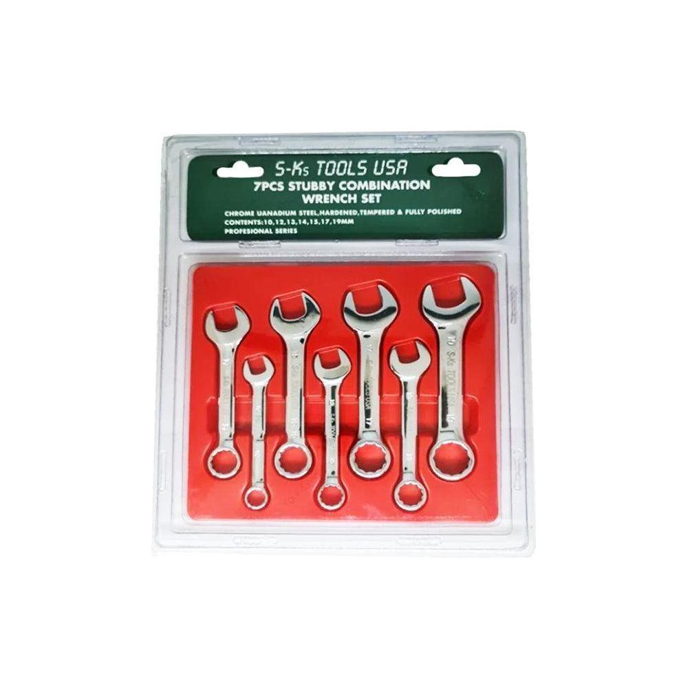 S-Ks 7pcs Stubby Combination Wrench Set 10-19mm - KHM Megatools Corp. Main image