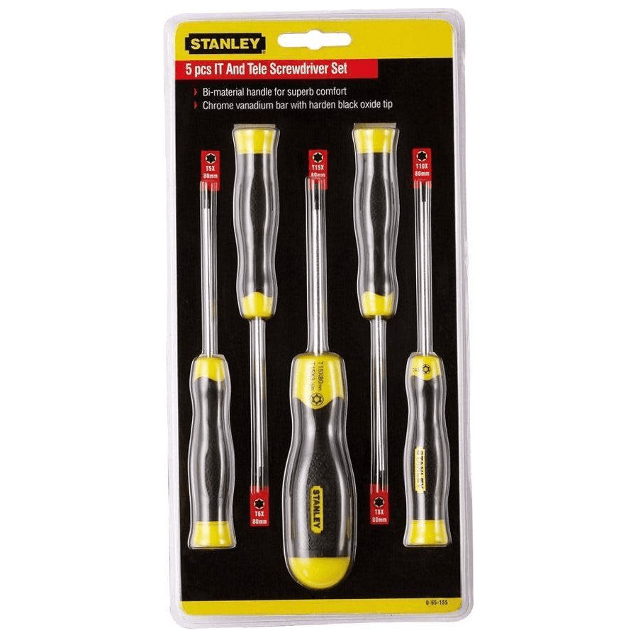 Stanley 65-155 5pcs Torx Screwdriver Set (Cushion Grip) - KHM Megatools Corp. Main image