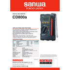 Sanwa CD800A Digital Multi Tester - KHM Megatools Corp.