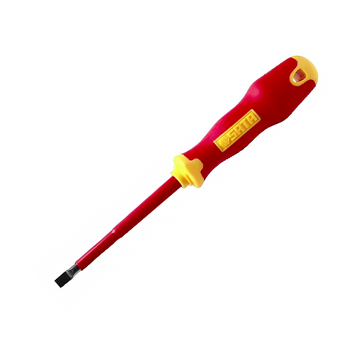 Sata Cushion Grip VDE Insulated Flat / Slotted Screwdriver - ToolsSavvy.ph