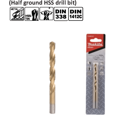 Makita HSS-TiN Metal Drill Bit (Blister Pack) - KHM Megatools Corp. Main image