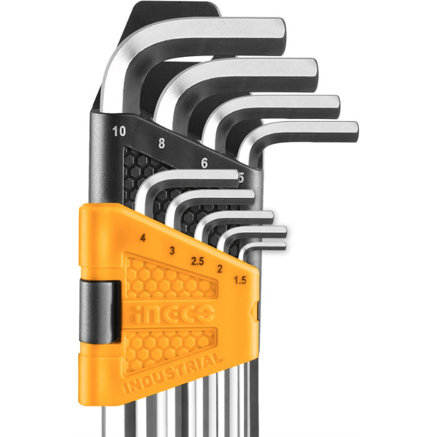 Ingco HHK11091 9pcs Hex Allen Key Wrench Set (Long Arm) Secondary image