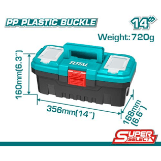 Total TPBX0141 Plastic Tool Box 14" ss - KHM Megatools Corp.