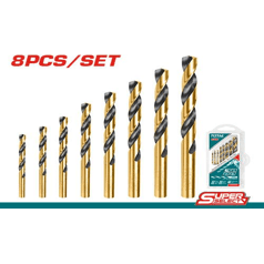 Total TACSD0801 8pcs HSS Twist Drill Bit Set - KHM Megatools Corp. Main image