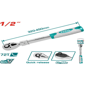 Total THT106128L 1/2" Extendable Ratchet Wrench - KHM Megatools Corp.